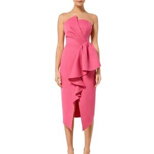 Stunning hot pink Elliat strapless dress S
